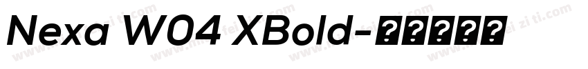 Nexa W04 XBold字体转换